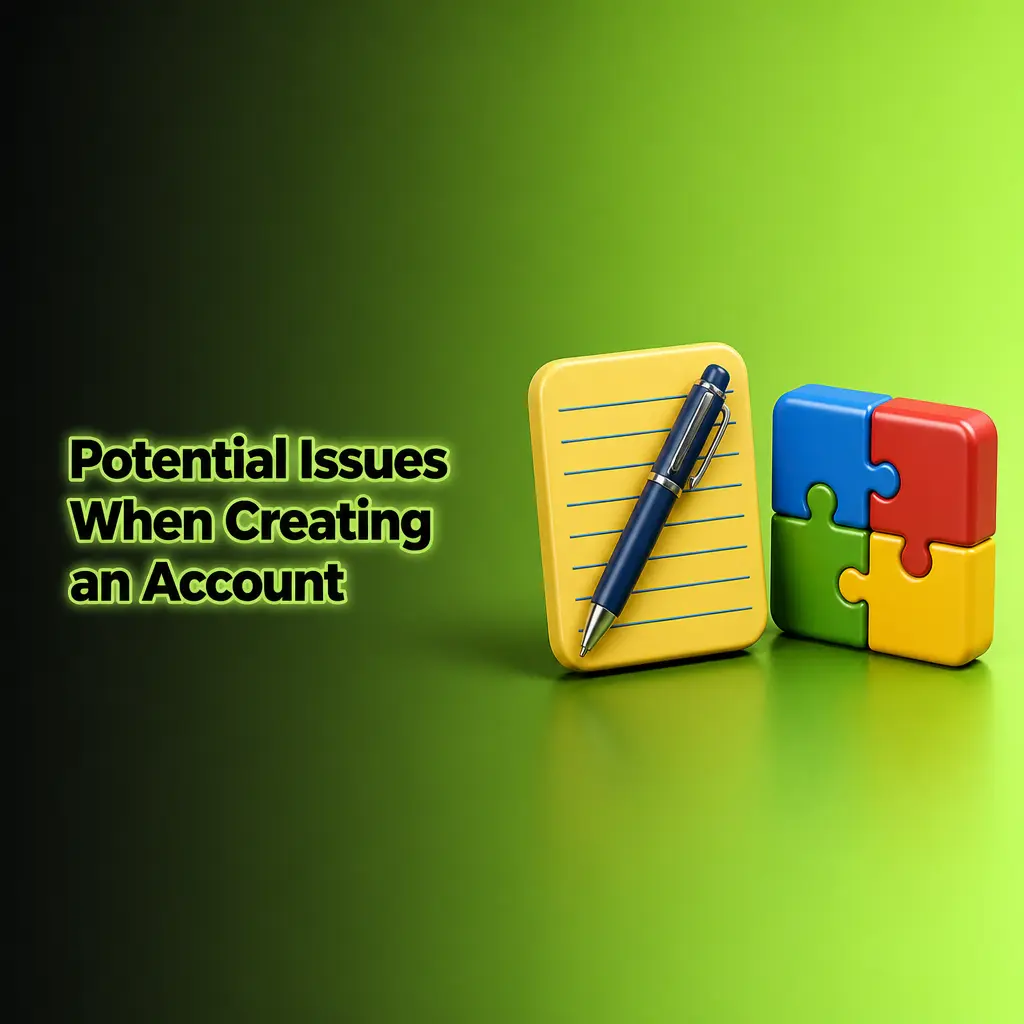 Potential Issues When Creating an Account