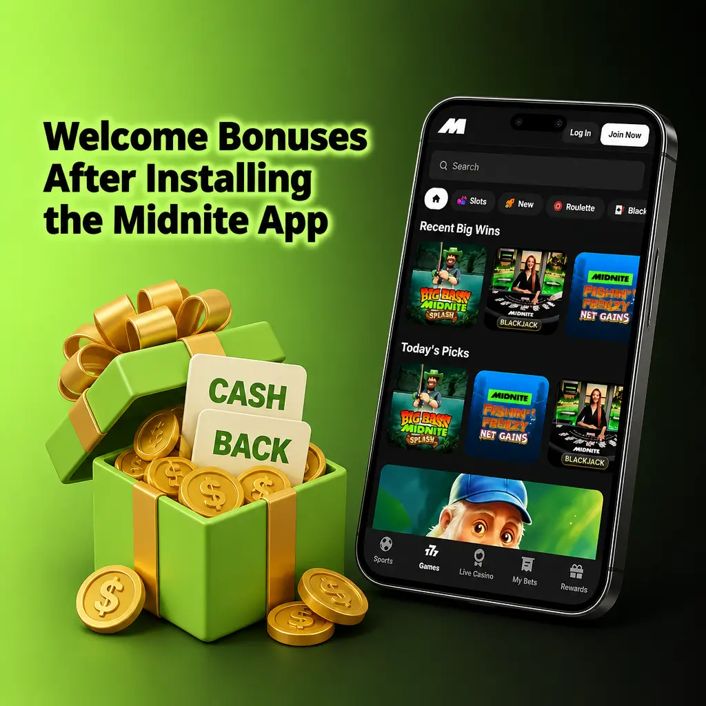 Welcome Bonuses After Installing the Midnite App
