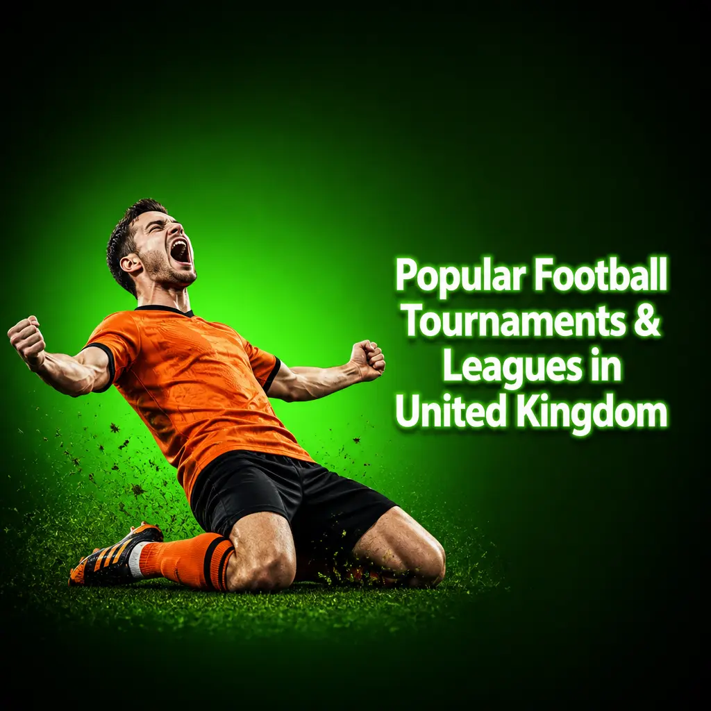 Popular football tournaments and leagues in the UK, including Premier League, Champions League, FA Cup, La Liga and FIFA World Cup